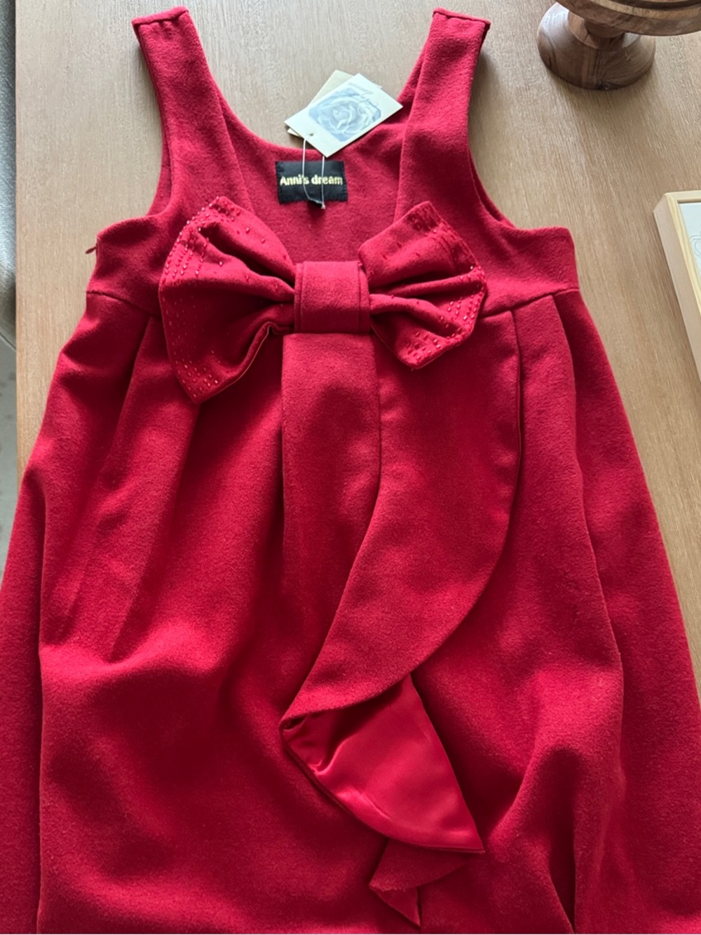 Red Bow-Front Dress